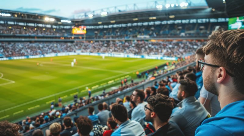 Fans in a stadium
